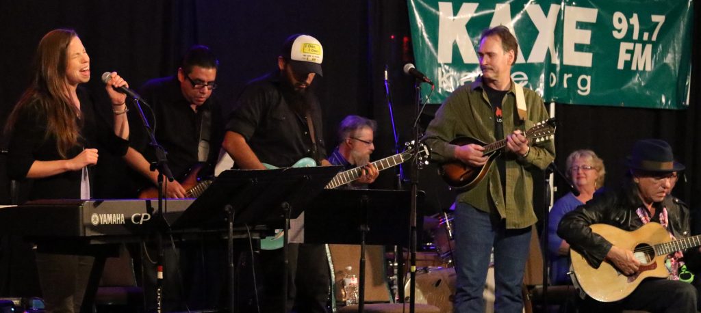 Katie Houg and the Track Stars perform in the Sept. 24, 2016 Great Northern Radio Show at Fortune Bay Resort and Casino in Tower, Minnesota.